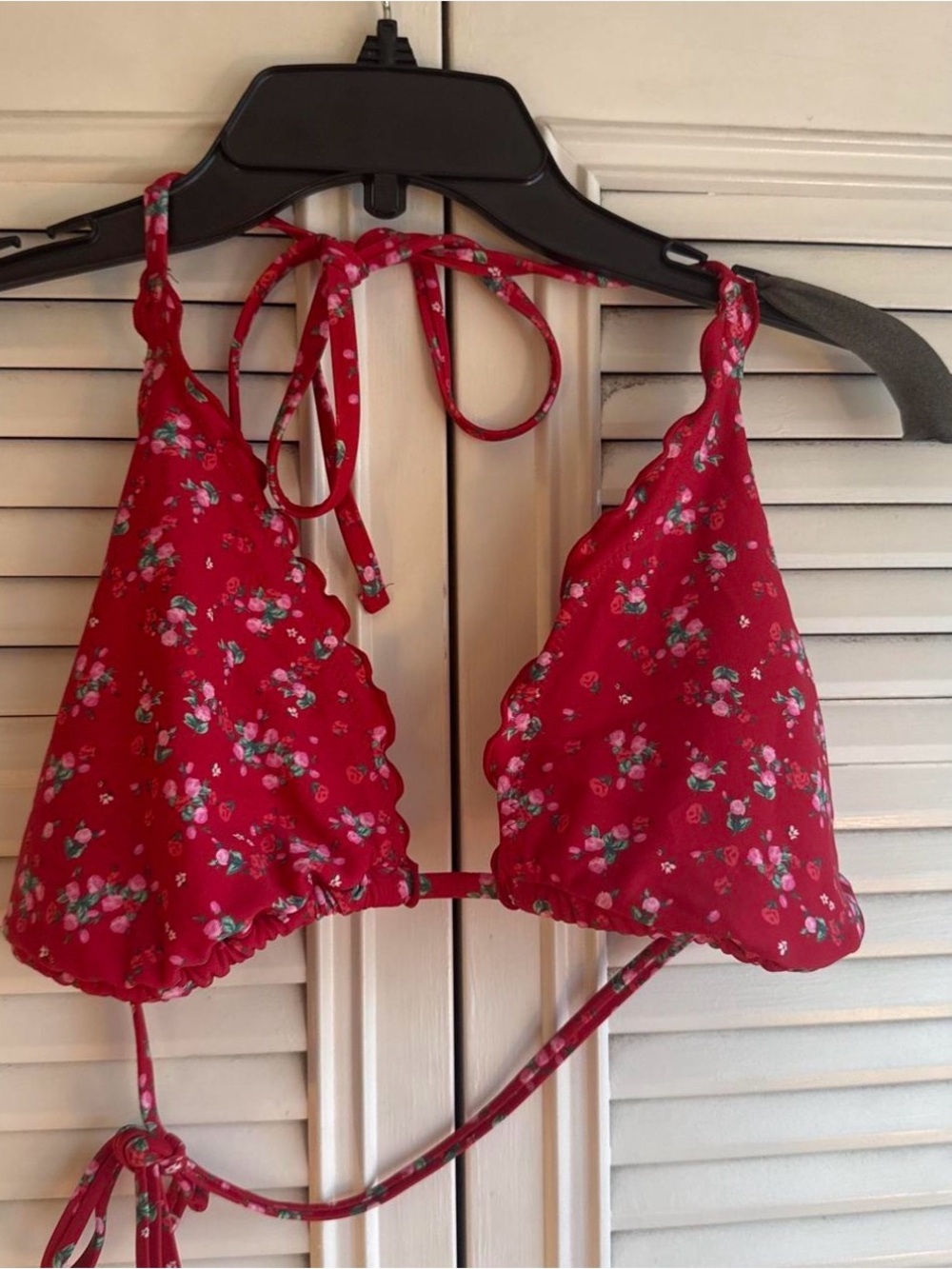 wild fable Red Floral Triangle Bandeau Top
